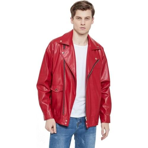 Autumn Winter Men Leather Jacket Coat Short Oversize Motorcycle Aviator Biker PU Jackets Mens Outerwear Veste Couple Clothing