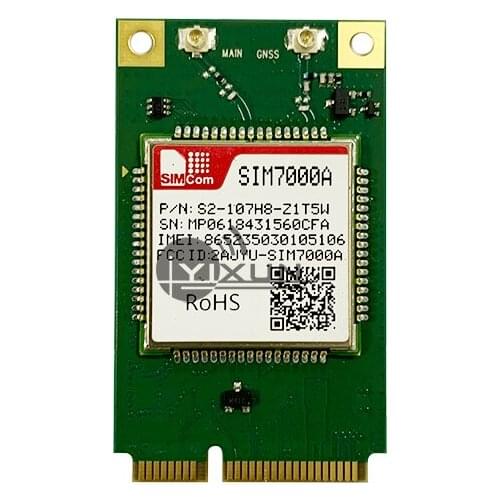 SIMCOM SIM7000A NB-IoT MINI PCIE Module B2/B4/B12/B13 LTE CAT-M1(eMTC) GNSS (GPS,GLONASS ) competitive with SIM900 SIM800