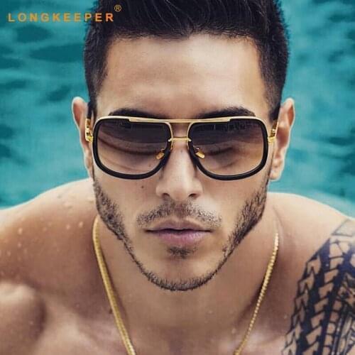 Fashion Oversize Square Sunglasses Men Women Luxury Brand Designer Sun Glasses Male Driving Superstar Female Shades LongKeeper