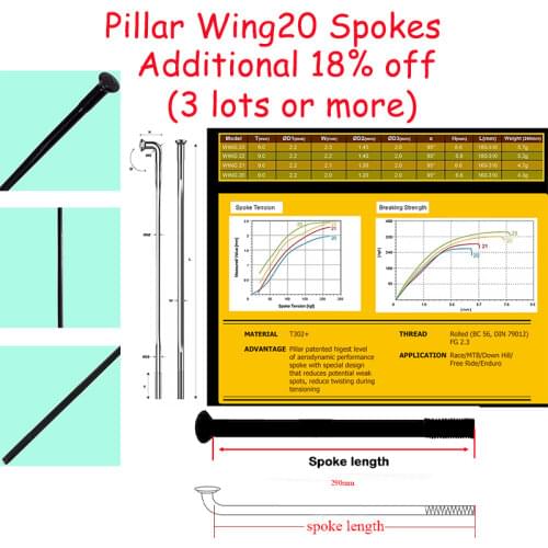 Alloy Nipple Free 10pcs/lot Pillar Stainless steel aero 2.0mm blade black super light spokes Wing 20 Straight Pull 263mm-296mm