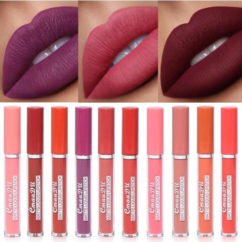 Waterproof Matte Lip Gloss Lipstick Makeup Contour Tint Sexy Red Matte Long Lasting Moisturizer Lip Cosmetics
