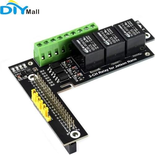 Waveshare 3-Ch Relay Expansion Board Designed For Jetson Nano, Optocoupler Isolation