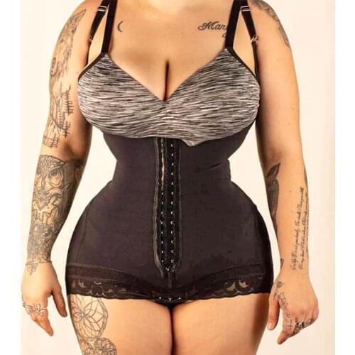 WomenS Shapewear Hook And Eye Closure Tummy Control Adjustable Crotch Open Bust Bodysuit Fajas Reductoras Y Modeladoras Mujer