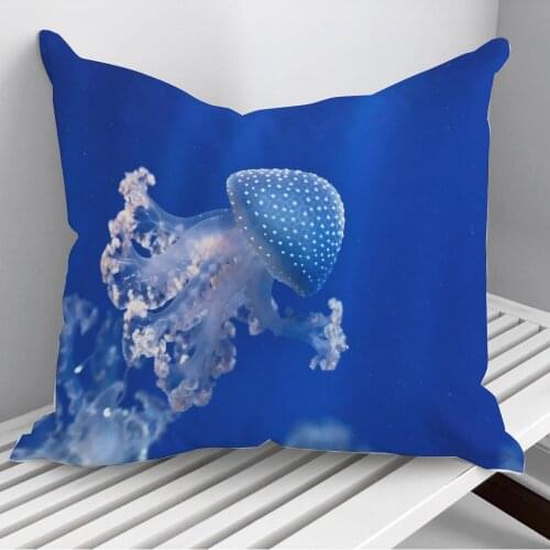 Animal Jellyfish Fishes Throw Pillows Cushion Cover On Sofa Home Decor 45*45cm 40*40cm Gift Pillowcase Cojines Dropshipping