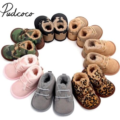 Baby Girls Boys Winter Warm Shoes Kids First Walkers Sneakers Crib Infant Toddler Footwear Boots Newborns Prewalkers