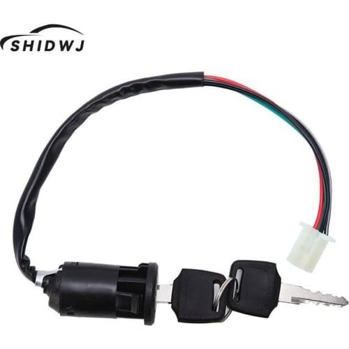 1set Universal Ignition Key Switch Lock 4 Wires For Motorcycle Motor Scooters