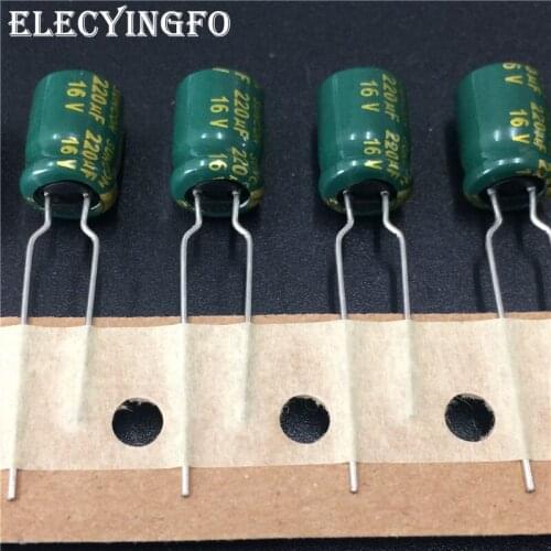 10pcs 220uF 16V220UF SUNCON(SANYO) AX series 8x12mm 16V220uF Low Impedance LongLife Electrolytic Capacitor