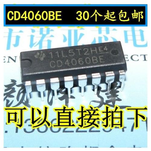 10pcs/lot New CD4060BE HEF HCF 14-level binary serial count CD4060 DIP-16