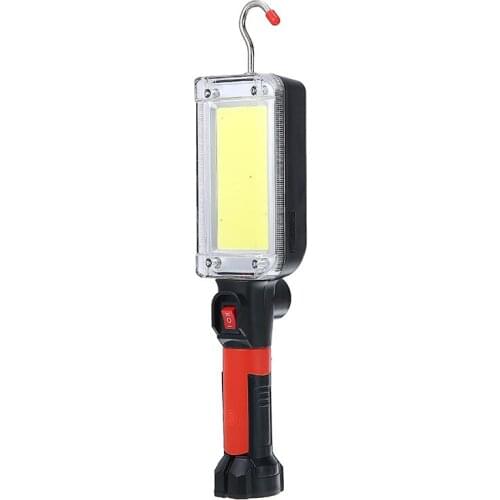 10W Rechargeable COB LED Work Light Magnetic Workshop Inspection Lamp Torch Portable Lighting For Camping, Hiking