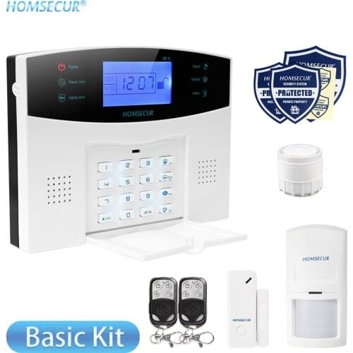 DIY HOMSECUR APP Controlled Wireless 2G Home Security Alarm System with SOS Intercom(YA05 Alarm Panel, PIR Motion Sensor etc.)