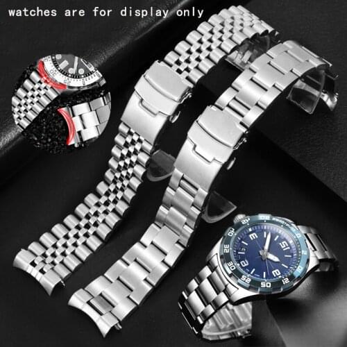 20mm 22mm Silver Watchband Stainless Streel Bracelet For SEIKO SNKN67J Citizen NE Color New Series Mens Wristband