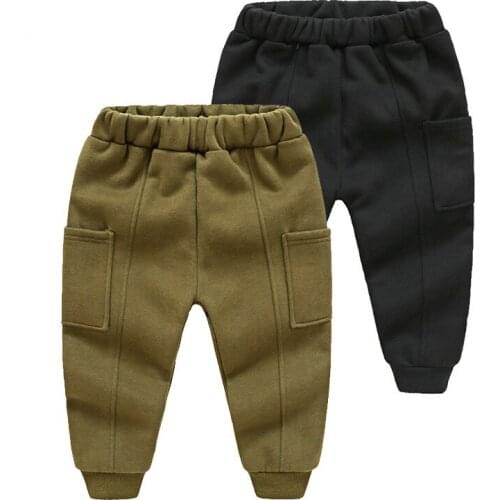 Boys Pants High Quality Thick Casual Trousers for Boys 2 3 4 5 6 7 8 9 Y Toddler Boys Sweatpants Big Pocket Children Harem Pants