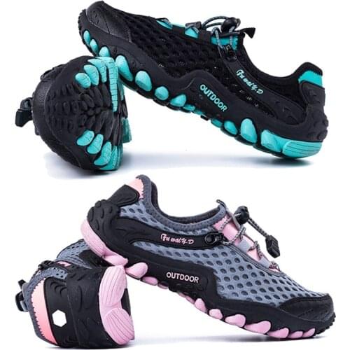 Dry Mountain Trekking Shoes Quick Men Outdoor Hiking Sneakers Women Upstream Wading Shoes Light Elastic Band Trainers 45 Camping