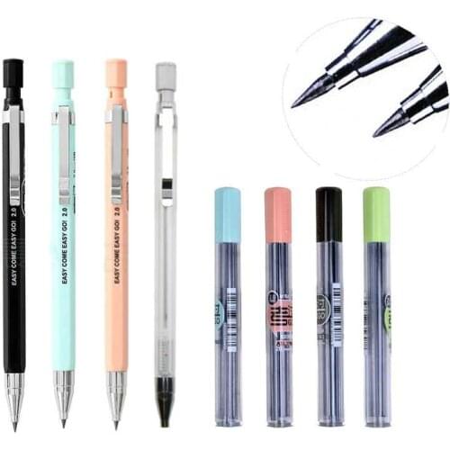 Kawaii Candy Color Mechanical Pencil 2.0mm Pencil Refill Rod for Office Writing Supplies Kids Gift Exam Spare Korean Stationery