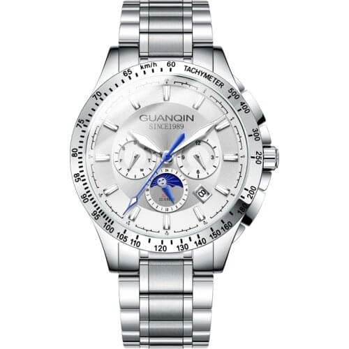 GUANQIN Sport Watch Men Automatic Male Clock Fashion Mechanical Waterproof Watches Week Date Business Wristwatch reloj hombre