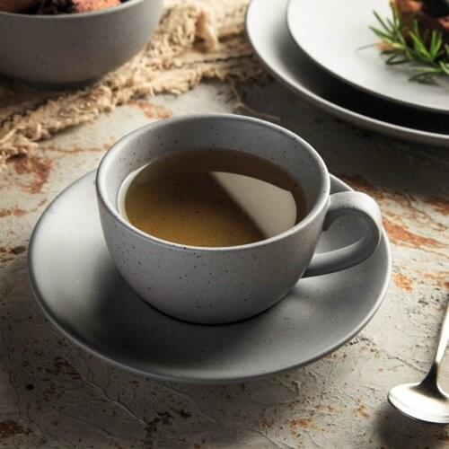 Ceramic Coffee Cup Saucers Cappuccino Latte Coffee Milk Cup Restaurant Italian Style Espresso Mug Afternoon Tea Black Tea Teacup