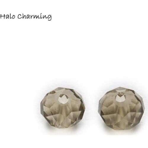 50pcs Round Faceted Crystal Glass Loose Spacer Beads Jewelry Making Sewing Handmade Shoes Bags Clothing Headwear Garment 4-8mm