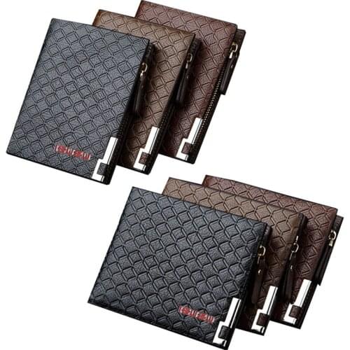 KUNBABY Black/Light Bronw/Dark Brown Top PU Leather With Logo Bag Card Package Wallet Coins Bag For ISUZU Free Shipping