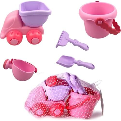 Summer Kids Soft Plastic Beach Toys Play Water Sand Box Set Kit Baby Interactive Beach Bucket Play Sand Water Play Cart Toys