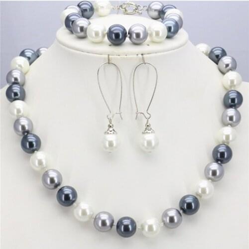 Hot Sale Ornaments Gifts For Women Girls Orange Round Glass Pearl Beads Necklace Bracelet Earring Sets Jewelry Making Design