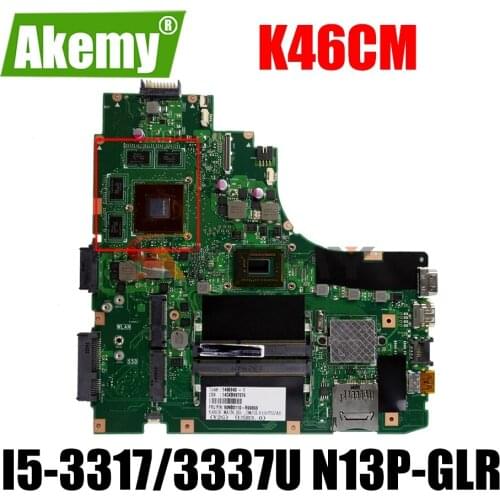 K46CA K46CM For ASUS K46CB K46CA K46CM K46C S46CM Laptop motherboard with I5-3317/3337U N13P-GLR motherboard 100% fully tested