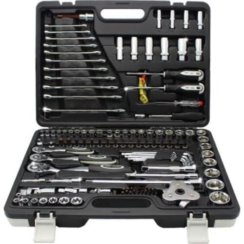 123PCS Ratchet Socket Wrench Set Mechanic Tool Kit Car Repairing Toolbox Universal Multifunctional Auto Car Repair Kit 102123