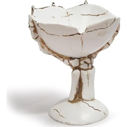 Newly Skull Flower Pot Ornament Multipurpose Resin Crafts Creative Halloween Decoration for Home Living Room Garden