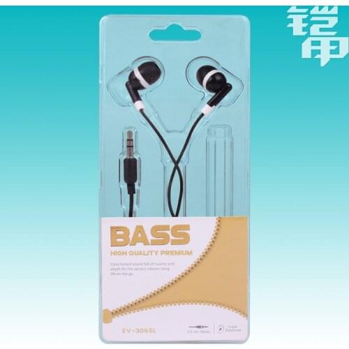 KJ-551 400pcs/lot free ship PE plastic earphone/Zipper earphones packaging box crystal box packing size 18*78*173mm