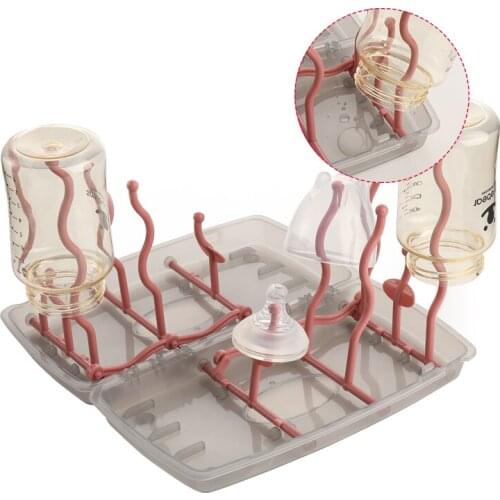 Bottle Rack Shelves Baby Bottles Suction Device Milk Storage Rack Dust-proof Cup Holder