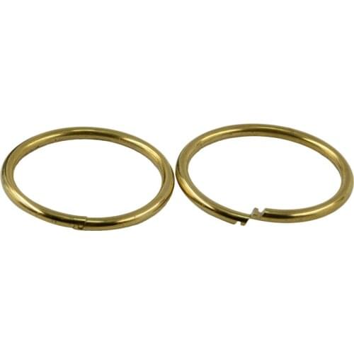 Prettyia 10x Brass Key Ring Key Chain Auto Lock Rings Jewelry Findings 40mm