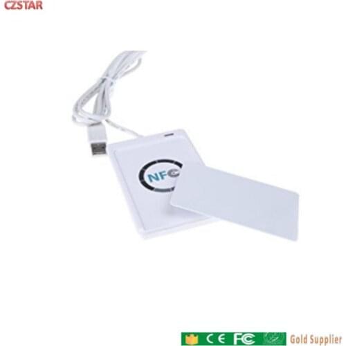 NFC ACR122U RFID smart card Reader Writer Copier Duplicator writable clone software USB S50 13.56mhz ISO 14443 with UID Tag
