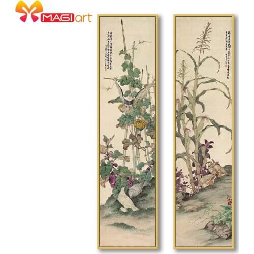 Cross stitch kits Embroidery needlework sets 11CT water soluble canvas patterns 14CT Animal Style Mountain bird-NCMA136