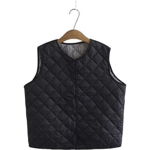Plus size Wear on both sides women loose winter vest tops 2021 new winter causal ladies warm tank top female
