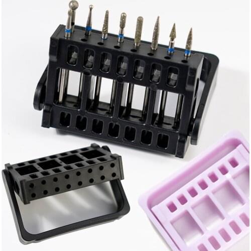 1PC16 Holes Nail Dril Bit Display Shelf Acrylic Adjustable Grinding Head Holder Storage Box Manicure Nail Dril Container