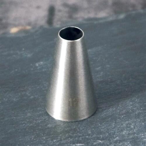 #12 Round Dot Piping Nozzles Pastry Icing Tips Fondant Cup Cake Chocolate Baking Decorating Tools Stainless Steel