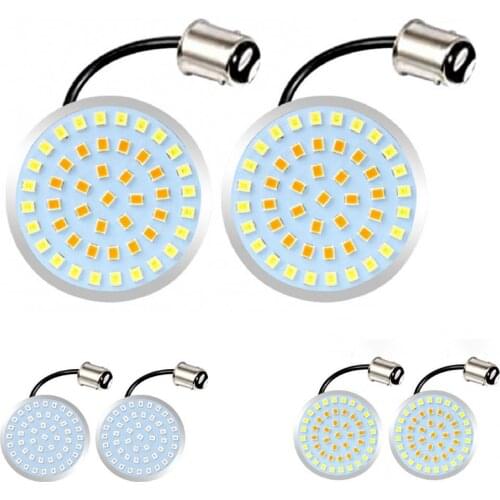 2Pcs 1156 Motorcycle LED Turn Signal Lights Bright Indicator Tail Brake Lamps