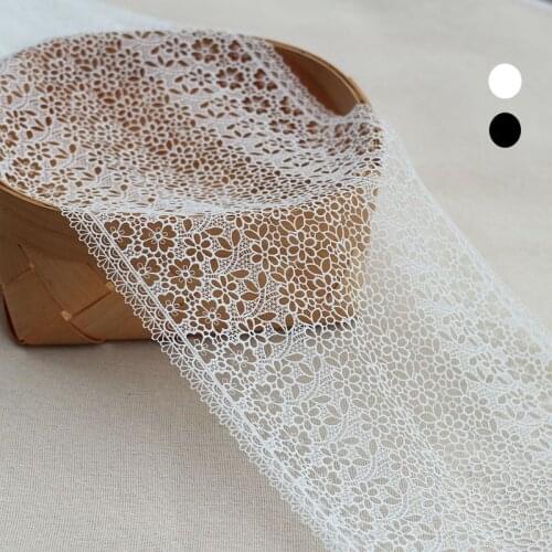 2 Yards Lace Trim Embroidered Flowers Lace Fabric 9.06 Inches WideDIY Craft&Sewing Dress Clothing Accessories High Quality