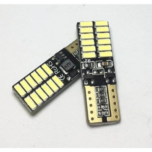 200Pcs T10 Canbus LED W5W 4014 24SMD Auto Clearance Lamp Cars From Light Emitting Diodes Independent Bulb Excelente producto 12V