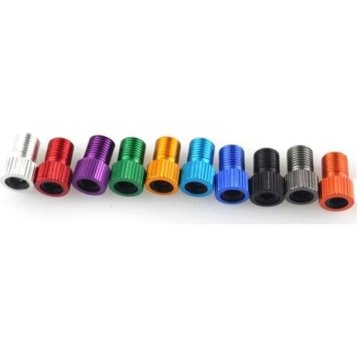 6 Pc Aluminum Alloy Bike Valve Adapter Caps Bicycle Air Nozzle Air Pump Road Racing Bike Inner Tube Tools Bicycle Accessories