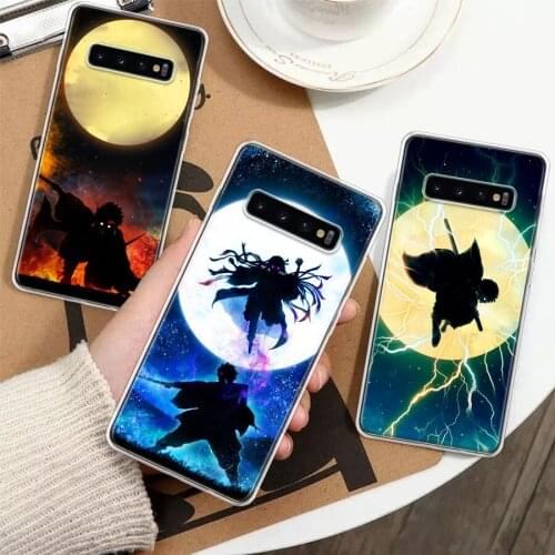 Demon Slayer Moon Dark Silicon Phone Case For Samsung Galaxy A51 A71 A70 A50 A40 A30 A20E A10S A01 A21 A6 A7 A8 A9 Plus + Cover