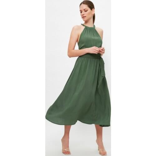 Trendyol Black Gusset Dress TWOSS19EL0155