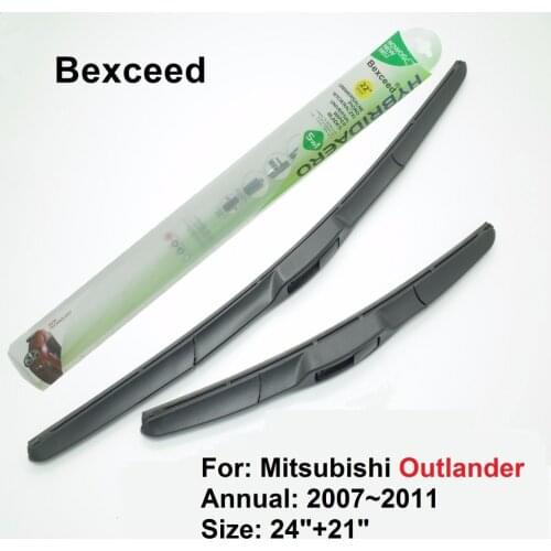 Hybrid Wiper Blade for Mitsubishi Outlander 24"+21"Bexceed of Car Windscreen Windshield 2007 2008 2009 2010 2011 2012