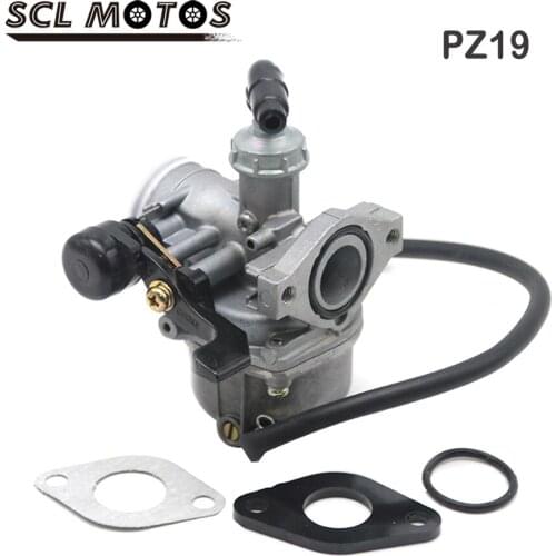 SCL MOTOS New 1PC 19mm Motorcycle Carburetor PZ19 Lever Choke Carb For Honda Suzuki Kawasaki 50cc 70cc 90cc 110cc ATV Quad Bike