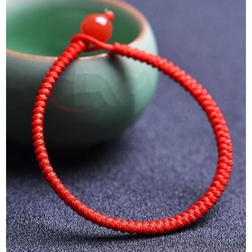 Beautiful Chinese Red String Bracelet/ Men&Women Adjustable Bracelet/ 7inches Lucky Gift