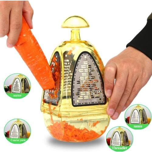 Kitchen Multi-function Stainless Steel Four-sided Shaper Cutter Shaper Vegetable and Fruit Grater Chocolate Lemon Shaper Tool