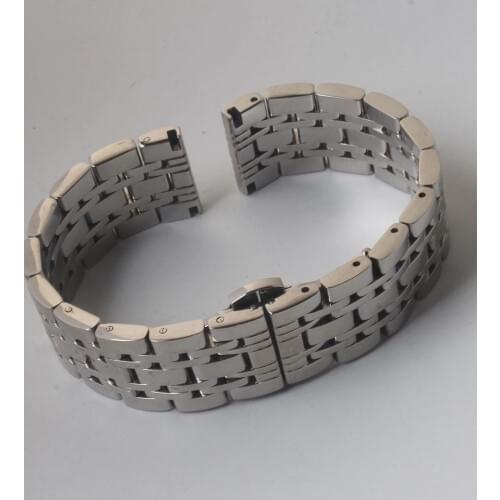 Silver Watchbands Stainless steel polished Watch bands straps accessories 14mm 16mm 18mm 20mm 22mm 23mm 24mm 26mm For mens wrist