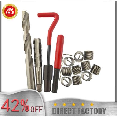 30Pcs Metric Thread Repair Insert Kit M5 M6 M8 M10 M12 M14 Helicoil Car Pro Coil Tool M5 * 0.8--M14 * 1.5 Car Styling