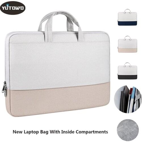 New Laptop Bag Waterproof Handbag With Inside Compartment 13.3 14 15.6 Inch Notebook Case Sleeve For Macbook M1 Xiaomi Briefcase