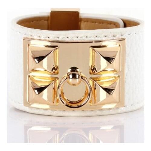 New Europe people jewelry lychee skin profile womens personalized punk bracelet