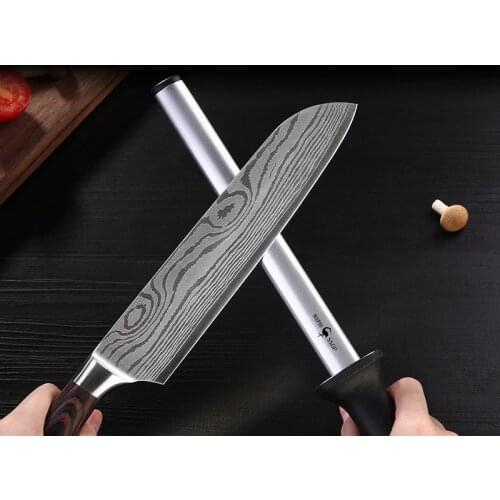 Emery Professional Ergonomic Knife Sharpener Scissor Sharpening Stone Kitchen Tool Accessories Chef Ceramic Damascu Knives